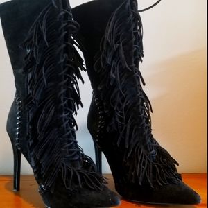 Fringy Black boots